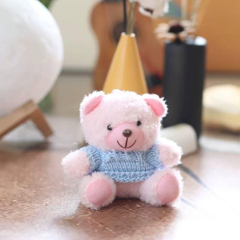 Cute Plush Teddy Bear Keychain With Sweater For Kids And Giftgiving