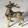 Deer Ornament Deer Statue Miniature Sika Miniature Figurines Solid Brass Tabletop Decoration Deer Sculpture Ornaments