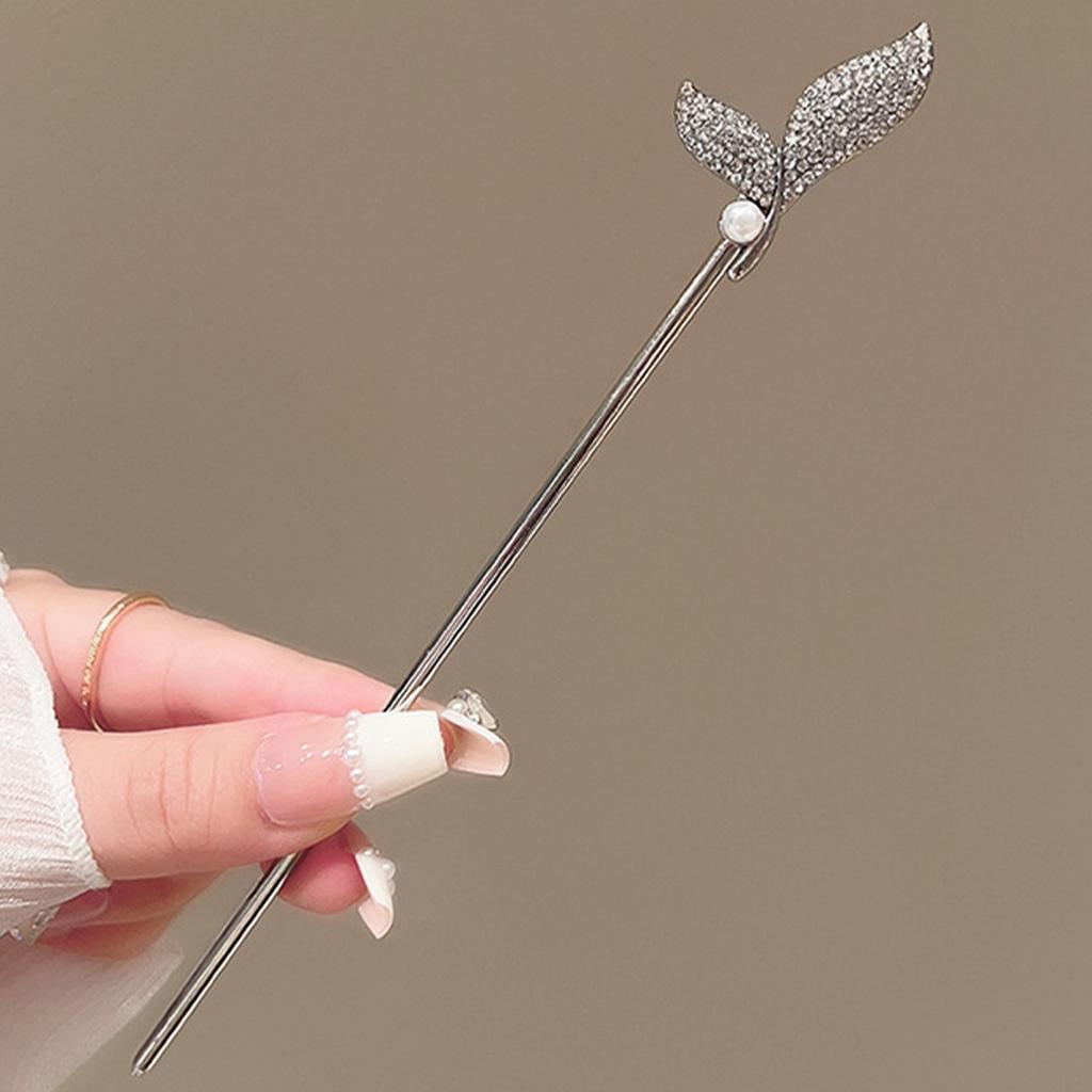 Pearl Mermaid Hairpin Alloy Hair Stick Wedding Party Accessory Pearl Hair Clip for Women Elegant Hairpin Bridal Hair Sticks
