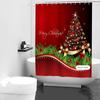 1pc Xmas Shower Curtain for Bathroom 180*180cm Christmas Decorations Waterproof