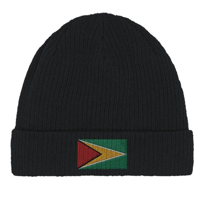 Bonnet Drapeau Guyana En Noir