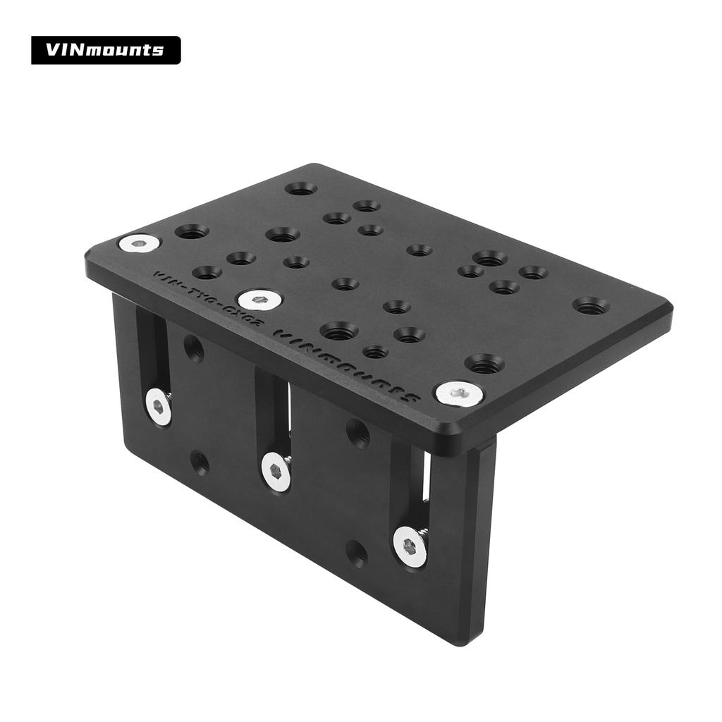 VIN 2026 New Fish Finder T-Shaped Aluminum Extension Plate,Rail/Screw Dual Mount Base, Marine Electronics Adapter for Kayak Boat