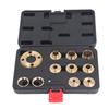 11Pcs Brass Router Template Guides Set Bushing Router Parts Accessories for Woodworking Trimming