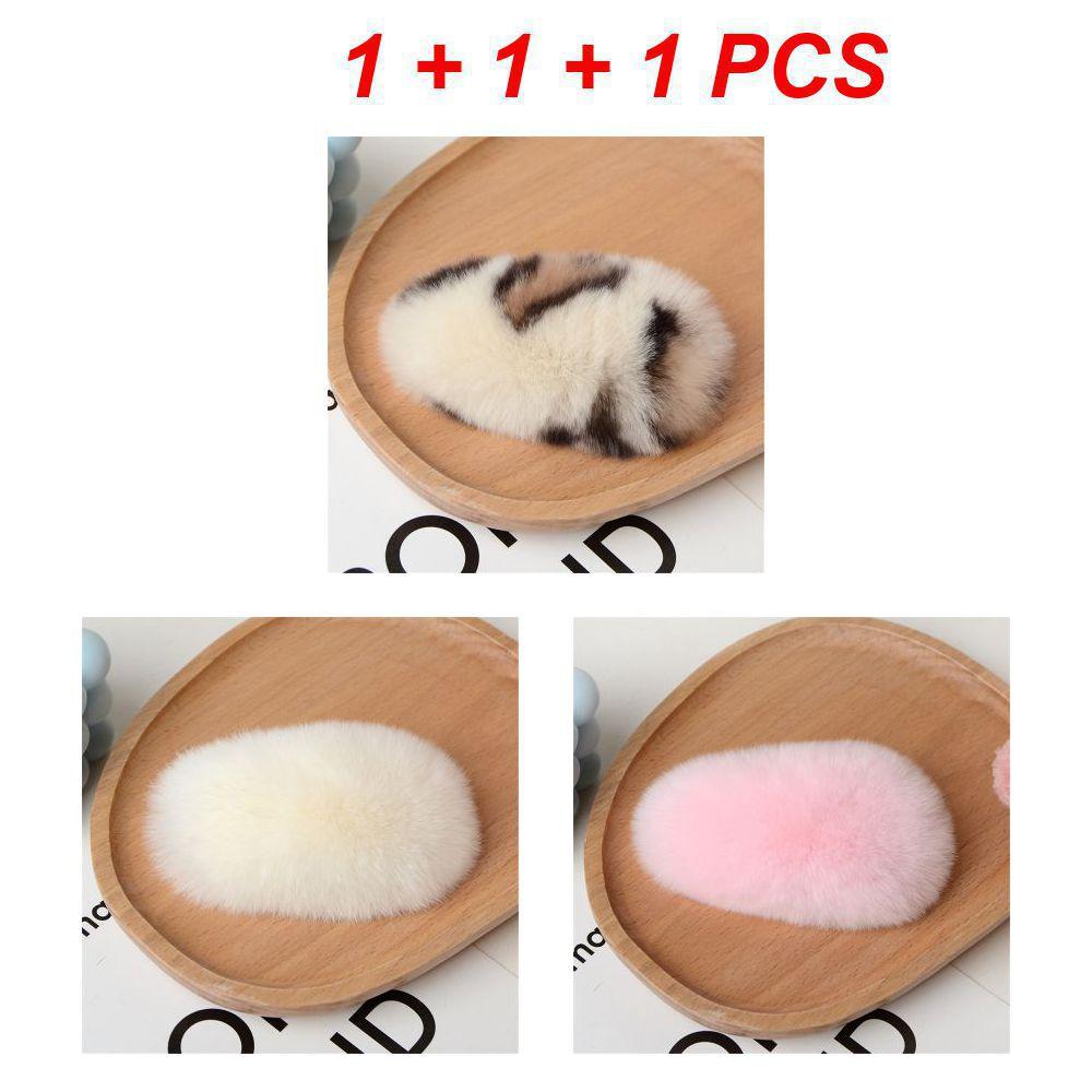 1/3 шт. Зимняя милая пушистая заколка для волос для женщин и девочек, однотонная боковая заколка для волос, BB-заколка, милая плюшевая заколка для волос, цветной аксессуар для волос