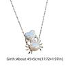Rhinestone Pearl Crab Shape Necklace Mini Star Collarbone Chain Personalized Heart Necklace  Gift