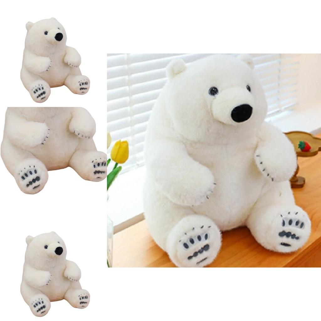 Очаровательная плюшевая игрушка «Белый медведь», милое мягкое животное для детей, уютная декоративная подушка