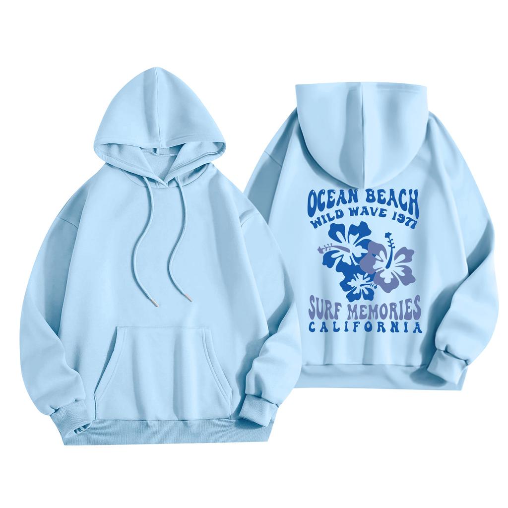 Женская мода, женский легкий пуловер с длинными рукавами и карманами, толстовка с капюшоном в стиле консервативного стиля