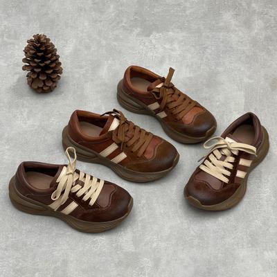 Новая повседневная обувь, ретро кроссовки, спортивная женская обувь на шнуровке