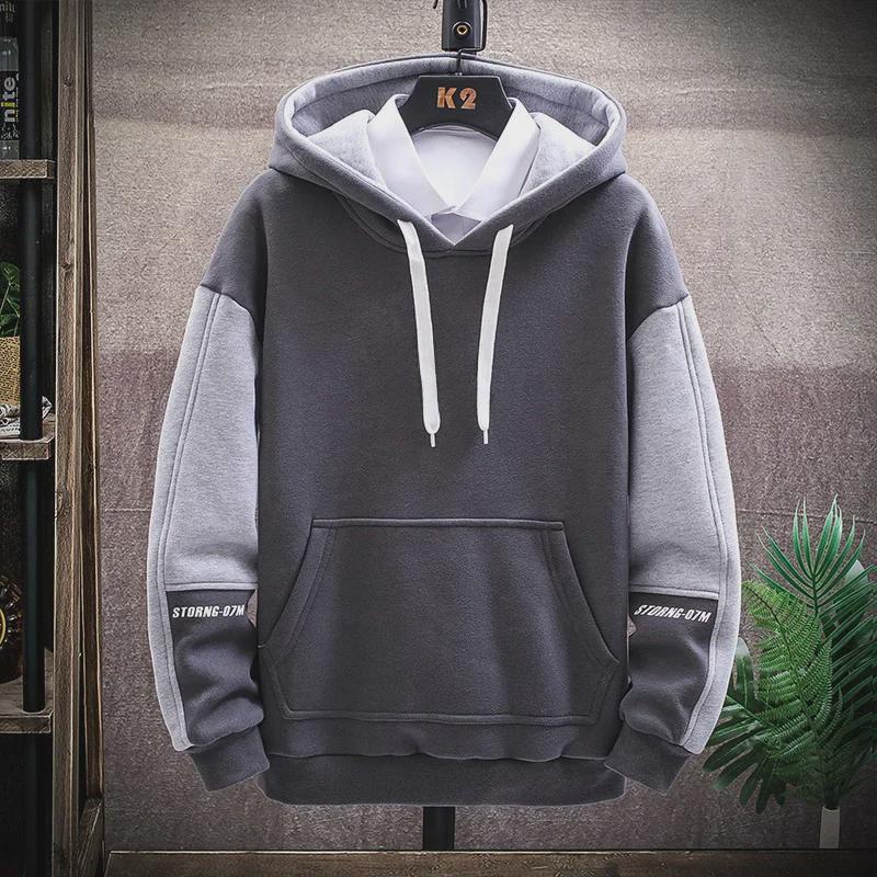 Men's Hooded Sweatshirt: Spring/Autumn Style, Plush, Trendy, Loose Fit – Versatile 2020 Jacket for Couples