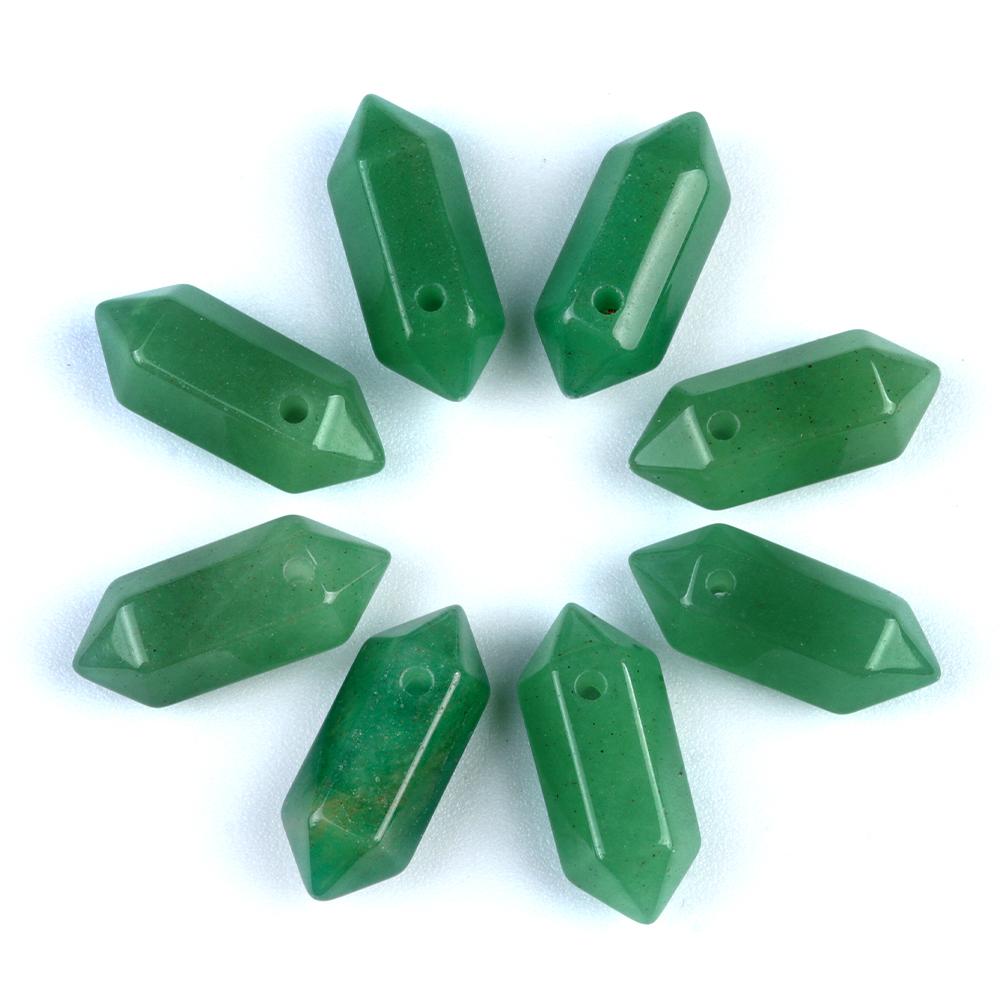 5 шт., натуральные камни, двухконечные шестиугольные подвески, перфорированные кристаллы, подвески для изготовления ювелирных изделий своими руками, женские ожерелья, аксессуары, подарки для творчества