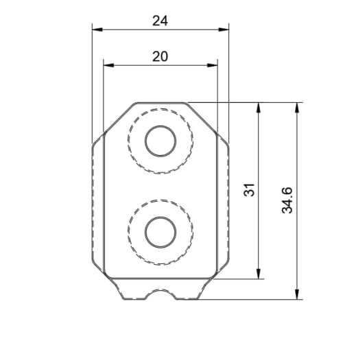 Aluminum Fixed Mounting Bracket for One-Touch Tool Holders, Compatible with Slim Tool Holders (Black, 2-Pack)