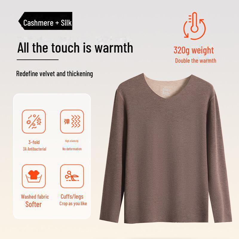 Мужское и женское немецкое термобелье из кашемира и шелка, антибактериальное, теплый костюм для осени/зимы