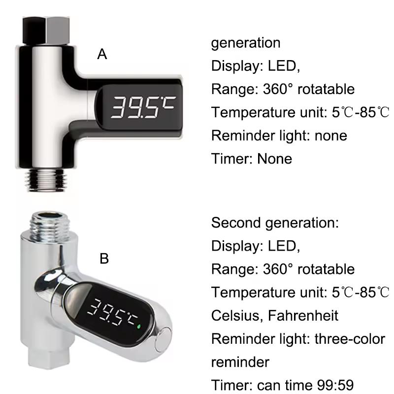 Led Digital Shower Temperature Display Water Thermometer With Thermostat Realtime Monitor Faucet Mixer Bathroom Accessories 2025