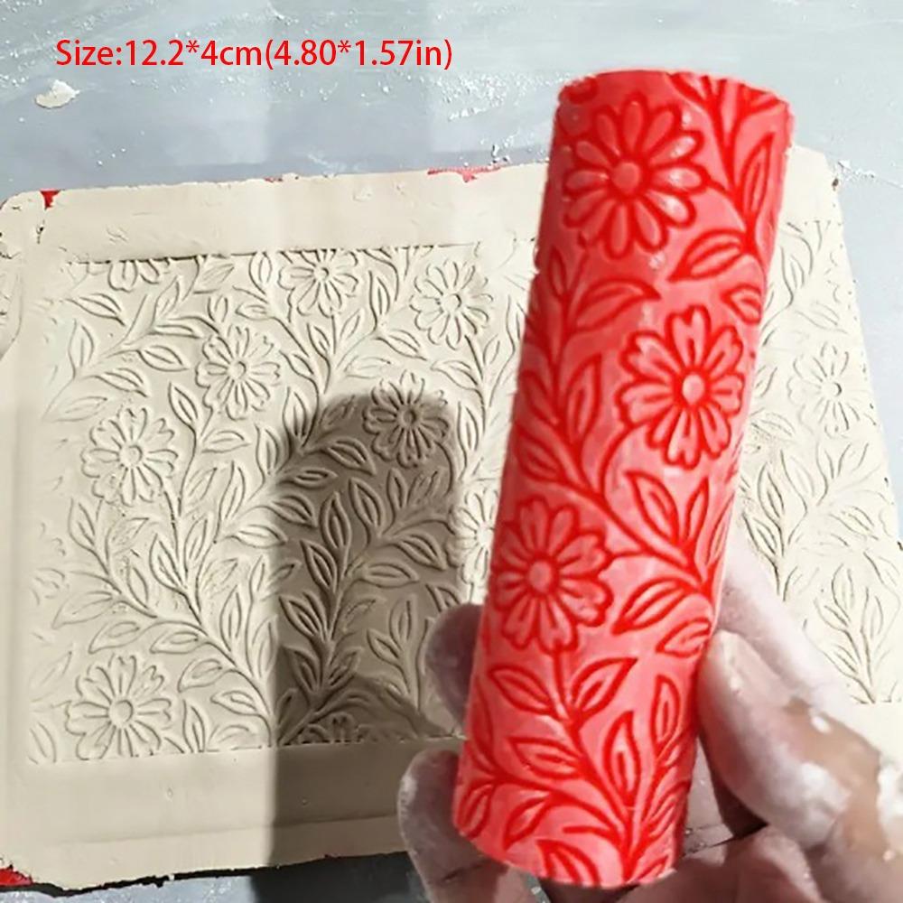 DIY Ролик для глиняной плитки Керамические инструменты Креативные 3D-печатные текстурные валики для глины Ручная работа