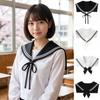 Cape Blouse False Collars White Collar Shawl Simple Striped Sailor Fake Collar  Women