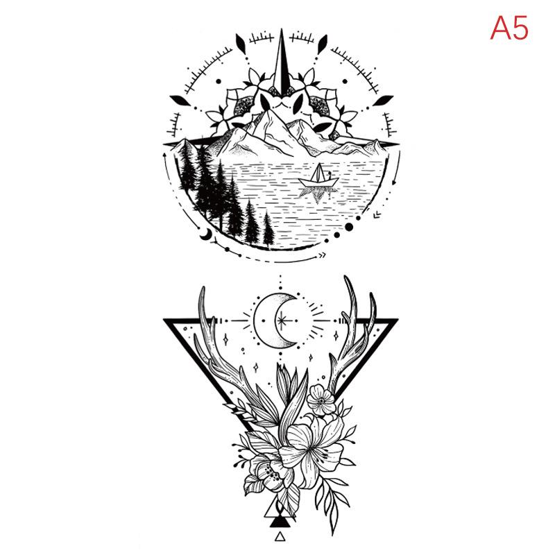 Водонепроницаемая временная татуировка-наклейка перо ключица лодыжка флэш-тату дракон змея цветы боди-арт рука поддельный рукав татуировка для женщин