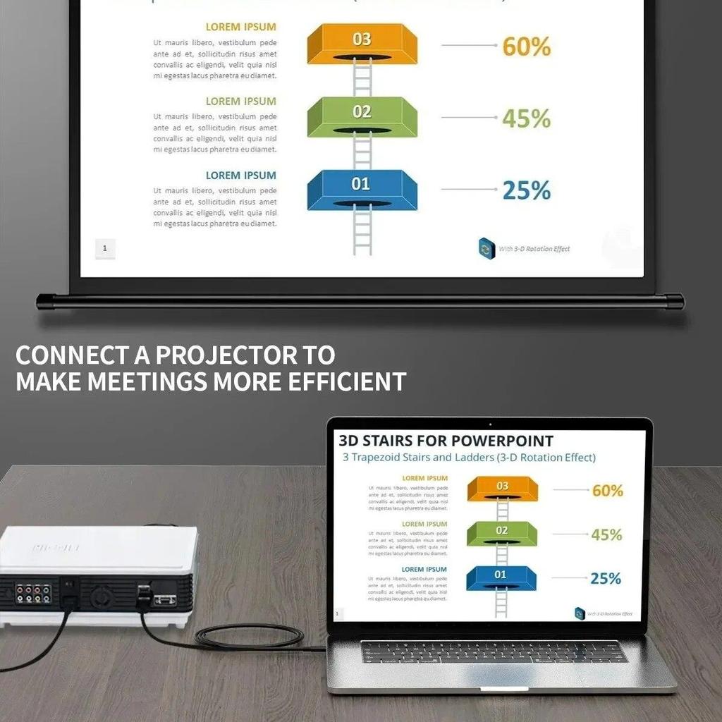 Адаптер кабеля типа C к HDMI 4K 60 Гц USB C к HDMI Высокоскоростной USB C к HDMI-совместимый конвертер для проектора HDTV планшета