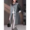 Women's Spring and Fall British Temperament In The Long Windbreaker Korean Style Straight Jacket