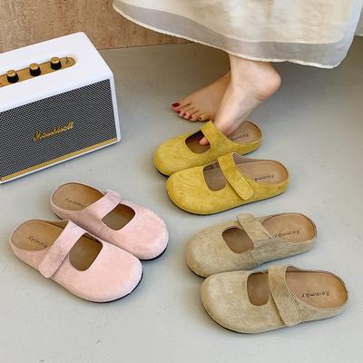 Birkenspring летние тапочки женские ленивые одна педаль 2025 новые магические повседневные верхние тапочки женские