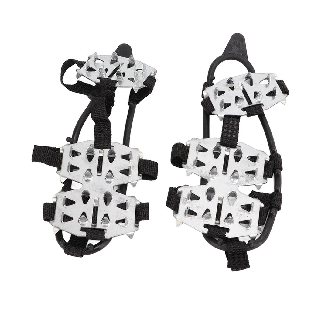 1 пара 24 зубчатых скальных кошек из нержавеющей стали, противоскользящие чехлы для обуви для езды по снегу и льду, серебристый цвет M