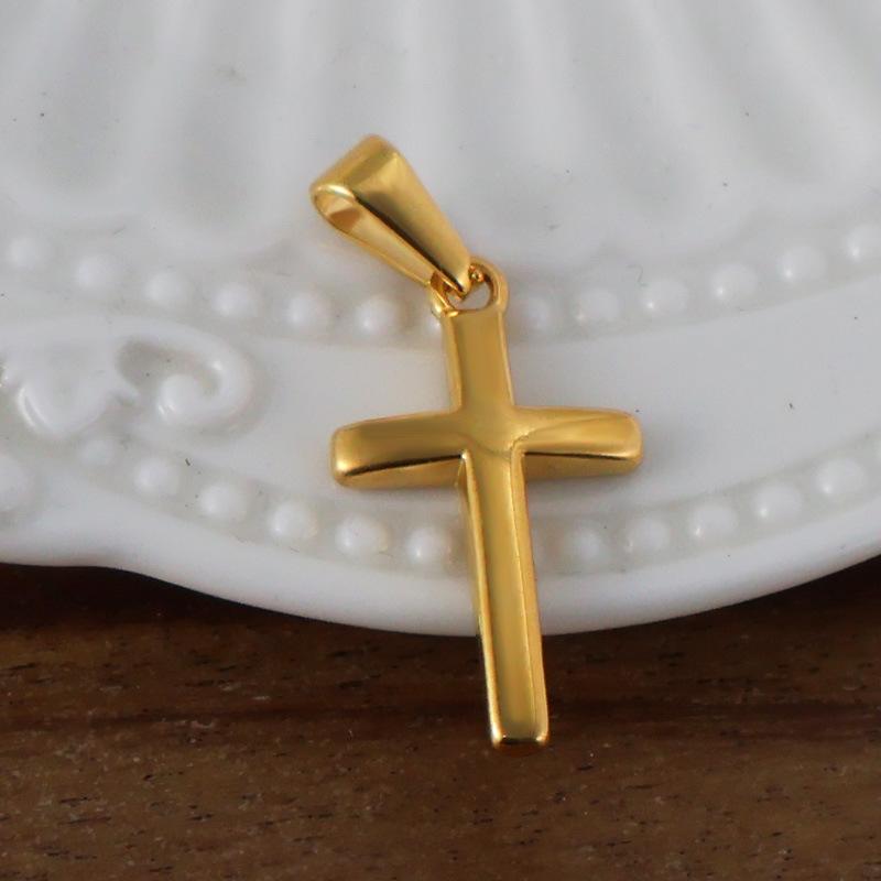 Yori 2Pcs Stainless Steel Key Heart Anchor Cross Pendant Vacuum Electroplating 18K Gold Color Preserving in Furnace