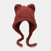 Cute C Knitted Hat for Women Autumn Winter Thicken Warm Beanie Cap Korean Versatile Bonnet Ear Protection Braids Skull Cap Acrylic Female Skulli Gift