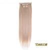 FREEDOM Synthetic Clip Hair Extensions 4Pcs/Set 24 Inch Long Straight Ombre Brown Blonde 8 Clips In Hair Extensions For Women