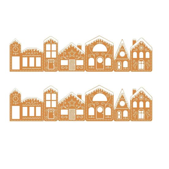 Рождественский пряничный домик, картонный набор, складной пряничный городок, декор для столешницы, фермерский дом, интерьерная центральная композиция