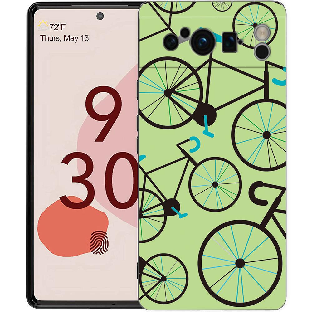 Чехол для телефона с рисунком Велосипедный спорт в горах Для Google Pixel 9 8 7 6 Pro XL 8A 6A 7A 5G Мягкий ударопрочный ТПУ Черный чехол