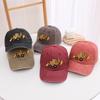 Children Excavator Embroidery Washed Baseball Hat Cotton Outdoor Sunscreen Hats Fashion Boys and Girls Cap Hip Hop Caps