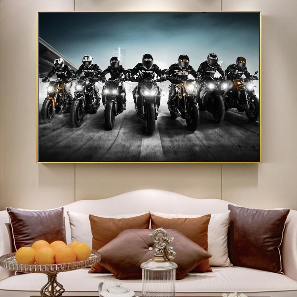 Модные стильные локомотивы, постеры и принты, печать на холсте, мотоцикл, современные настенные художественные декоративные картины для декора гостиной