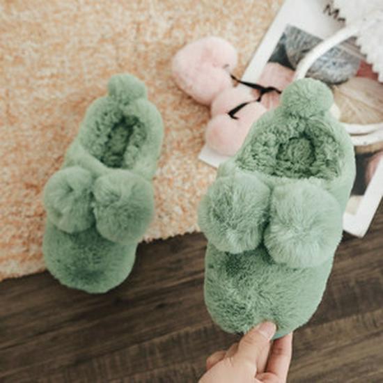 Children's Plush Cotton Cartoon Slippers - Warm and Cozy, Closed Toe & Heel