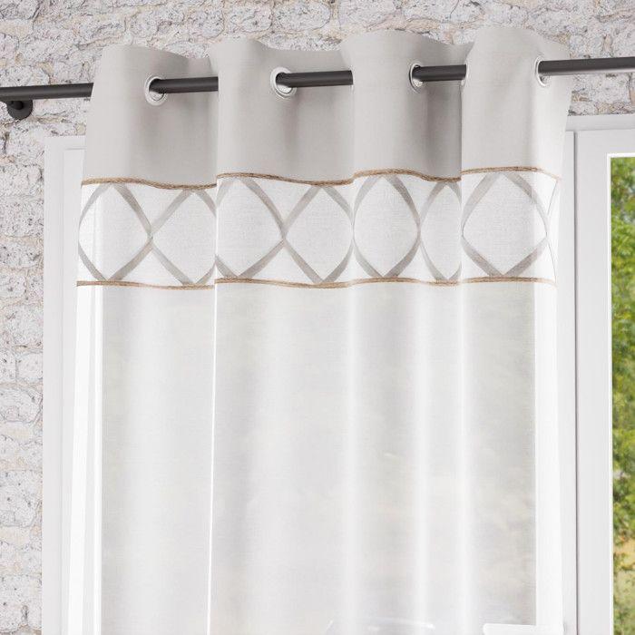 Pure Cotton Eyelet Veil 135x250 Cm AUDE, by Soleil d'Ocre