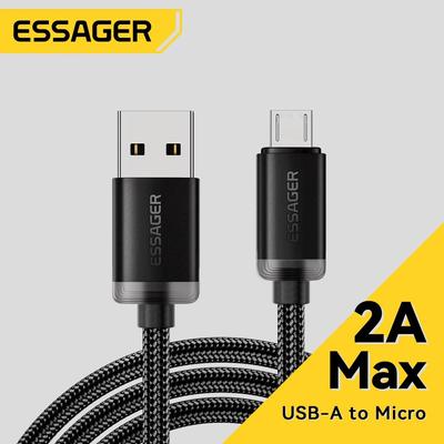 Essager Кабель Micro USB 2A для быстрой зарядки USB-кабеля для Xiaomi Realme Redmi Samsung Huawei мобильного телефона USB-кабель для передачи данных и зарядки 3M