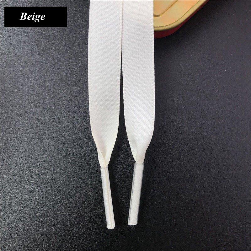 Silk Shoe Laces Satin Ribbon Flat Shoelaces Women Sneakers Shoelace Boots Laces for Shoes Length 80CM 100CM 120CM 150CM