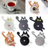 Funny Cat Butt Coasters Playful Knitted Drink Pads Heat-resistant Placements for Desktops Kitchen Bar Counter