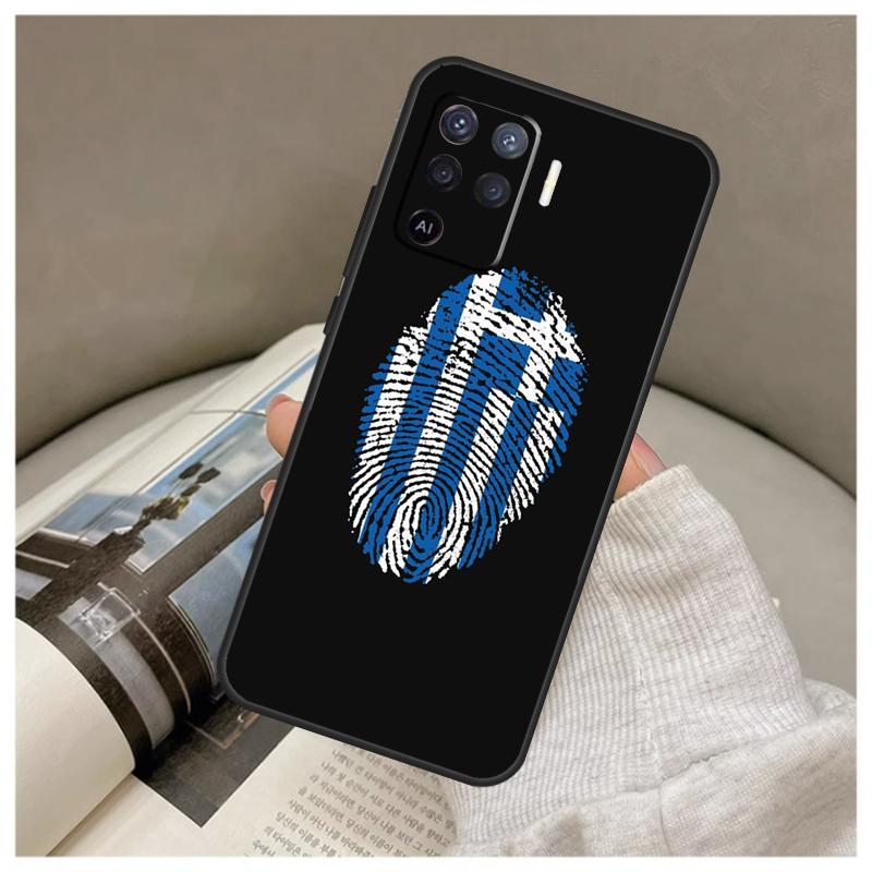 Греция Греческий флаг Чехол для Oppo A17 A57 A77 A40 A78 A54 A74 A94 A76 A16 A96 A18 A60 A80 A38 A58 A98 A15 A5 Pro