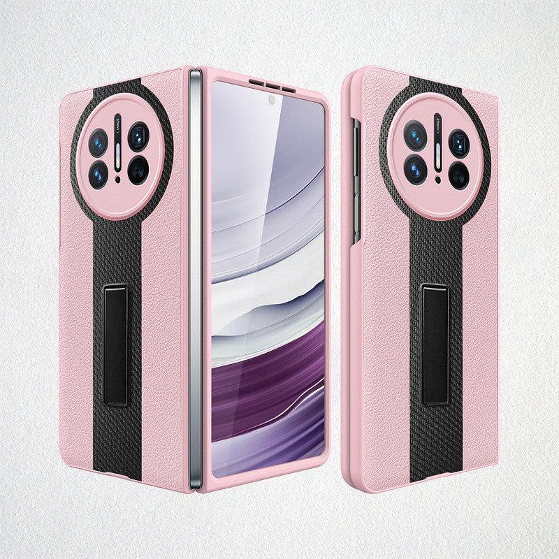 For Huawei Mate X5 / Mate X3 Case Wrist Strap Bracket Leather Strap With Tempered Film Folding Shockproof Cover