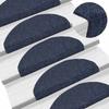 VidaXL Self-adhesive Stair Treads 15 Pieces 65 X 21 X 4 Cm Blue Semicircular Large 132701
