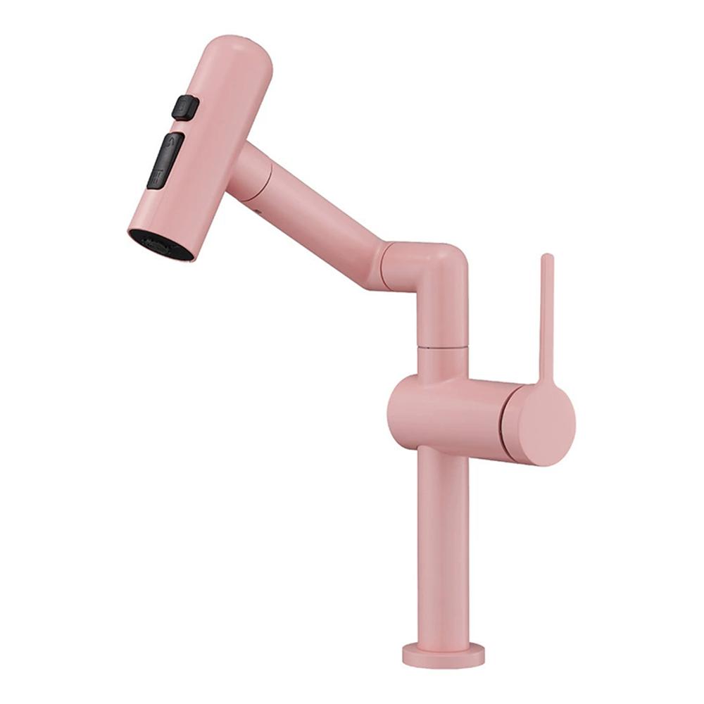 Tuqiu Yellow Rainfall Basin Faucet Bathroom Sink Faucet Multi functions Rotation Sink Faucet Basin Tap Hot Cold Mixer Tap Crane