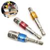 3pcs 1/2 1/4 3/8 Hex Wrench Sleeve Extension Impact Driver Tool Power Drill Nut  Impact Driver