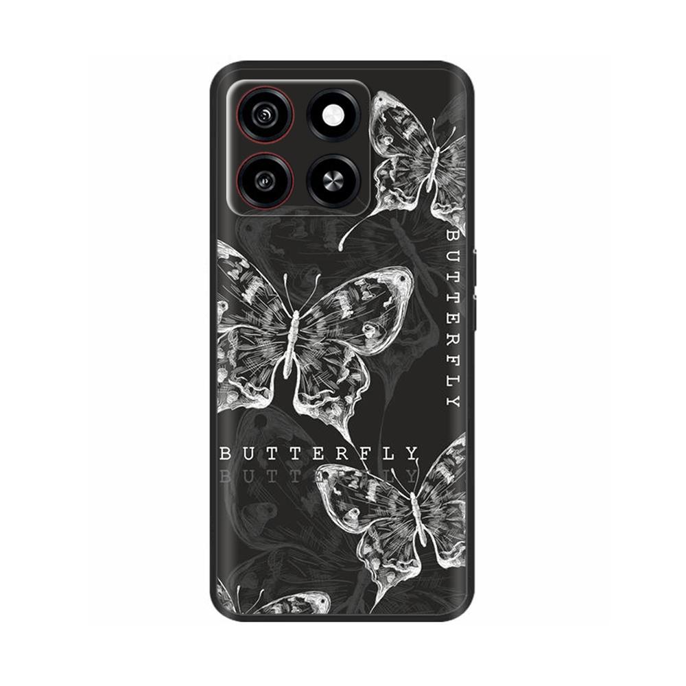 Для ZTE Blade A35 Чехол Чехол для телефона Милые узоры Мягкая жидкая силиконовая накладка Для ZTE Blade A55 ZTEA35 ZTEA55 Защитный чехол-накладка