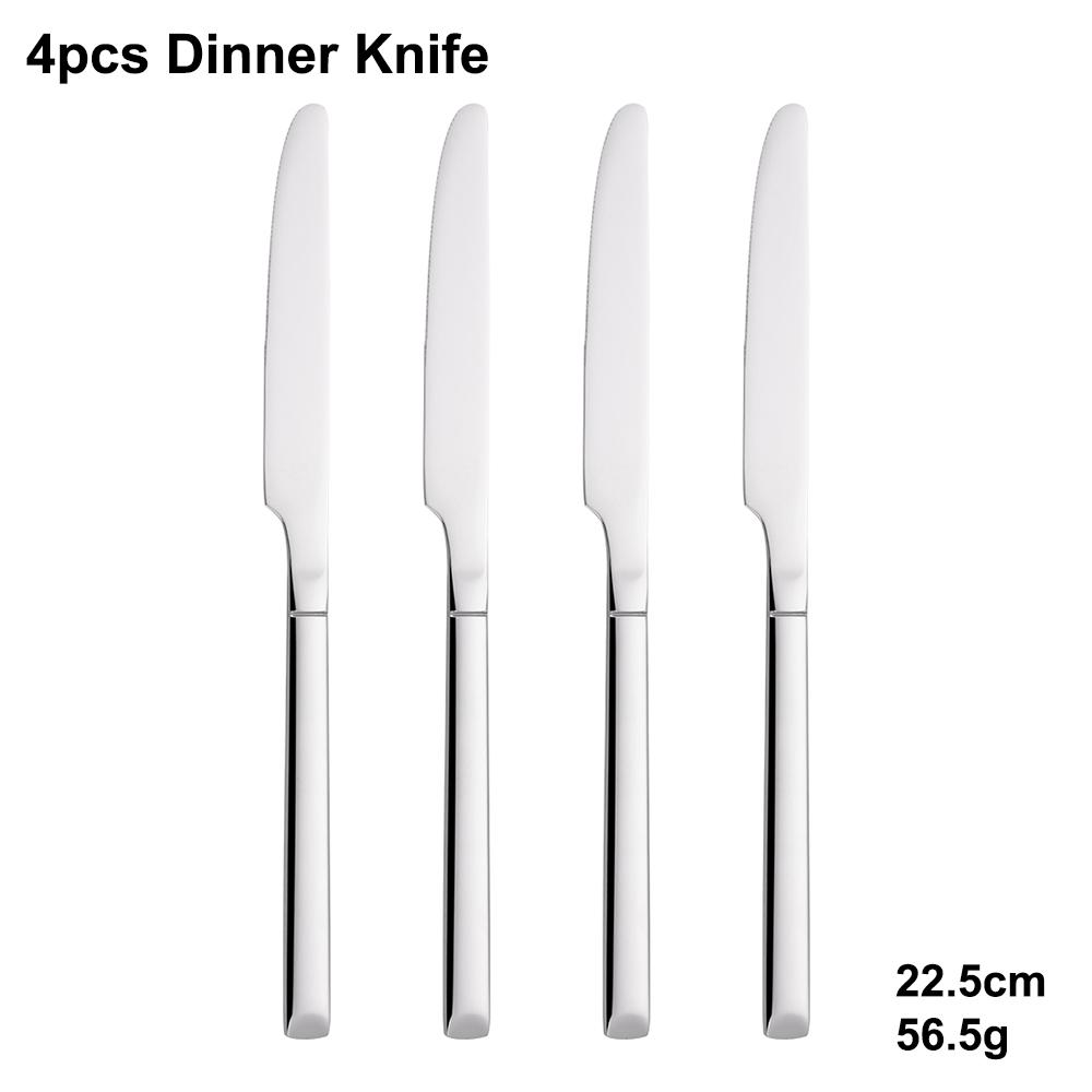 4/6/16/24 Pieces Cutlery Set Stainless Steel Thin Tableware Mirror Elegant Fork Spoon Western Dinner Set Sliverware4
