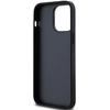 Dkny Leather Mono Stripe & Metal Logo Case For Iphone 14 Pro Max - Black