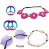 60's 70s Style Hippie Costume Accessories Set Necklace Earrings  for Groovy Party Girls