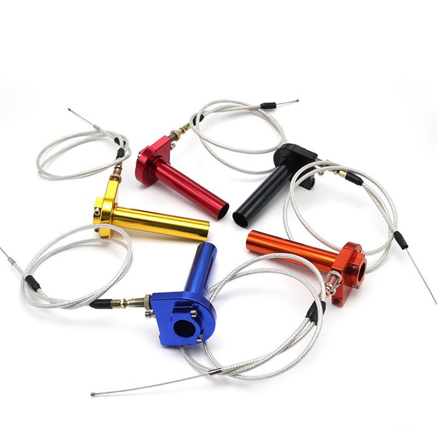 7/8" Twister Grip Throttle Tube Clamp w/ Cable For Motorcycle Dirt Bike 50-125cc