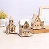 Luminous Log Cabin Adornment Led Glowing Wooden House Diy Glow Miniature Craft Table Decoration Christmas Gifts Window Ornaments