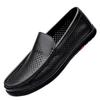 New Summer Breathable Original Quality Casual Loafers Men Lightweight Soft Formal Office Business Genuine Leather Shoes