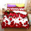 Digital Printing Three-Piece Bedding Rose Quilt Cover Pillowcase