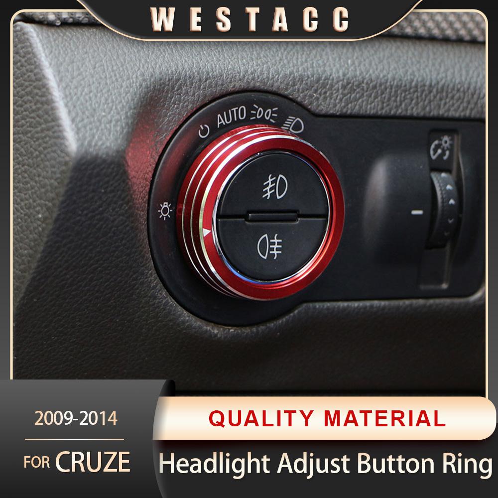Ручка переключателя фар автомобиля, наклейка, накладное кольцо для Chevrolet Malibu Cruze Trax для Opel Mokka ASTRA J Insignia